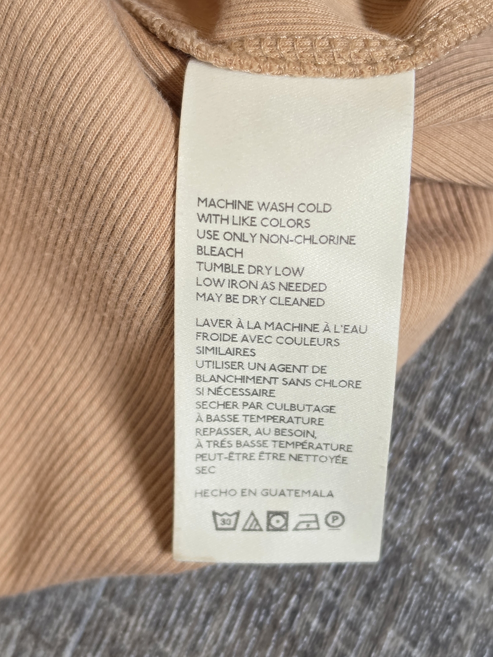 Anthropologie Maeve Short-Sleeve Ribbed Crop Top Womens M Cammel Minimalist Stre - Picture 10 of 11